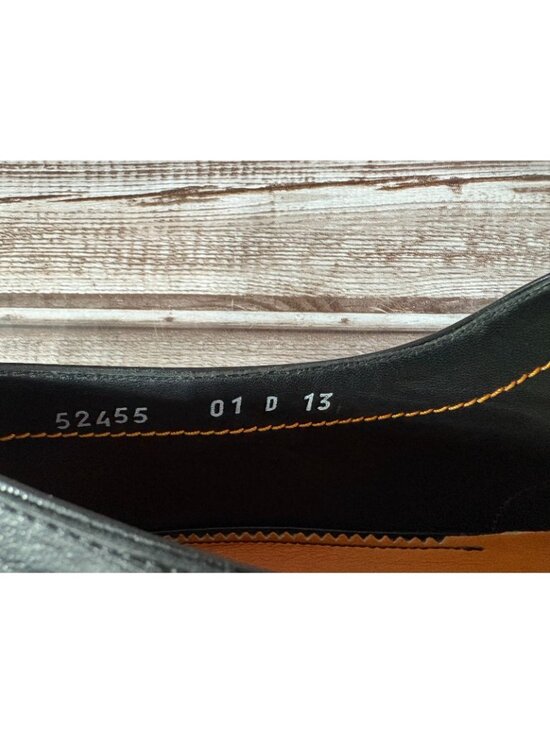 Santoni Darian Leather Cap Toe Oxford Shoes Size 13 D color black mspr $850 main image 9